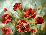 Tapestry "Watercolor poppies" (70x50)