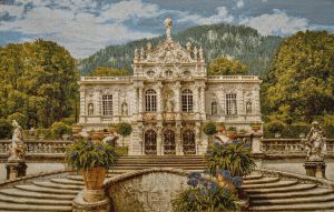 Picture a Gobelin White castle Linderhof" without a frame. The size of the tapestry 55х35 see