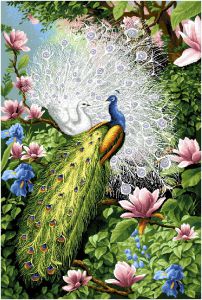 Гобеленовая картина "В райском саду" без рамы (панно). Размер картины 50х70 см.