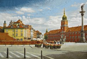 Картина гобелен "Варшава-1" без рамы. Размер гобелена 51х35 см.