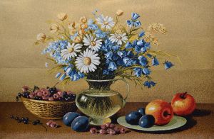 Picture tapestry "still life with plums in a single framing frame. The size of the tapestry 80х53 see