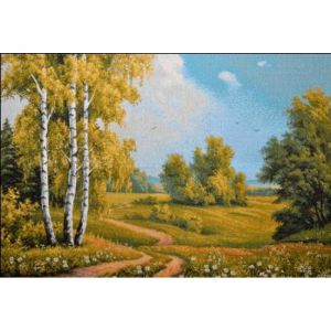 Картина гобелен "Родной пейзаж". Размер гобелена 76х52 см.