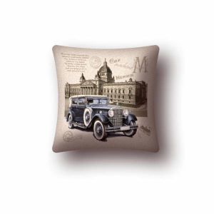 Tapestry pillow cover "Car 1 (blue)". Size 45x45 cm