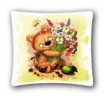 Pillow cover "Minions Bear with flowers" (45x45)