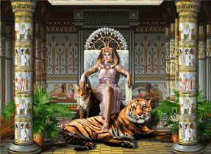 Гобеленовая картина "Великая царица" без рамы (панно). Размер картины 100х70 см.