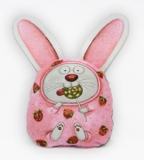 Подушка-игрушка "Розовый заяц" (30х35)