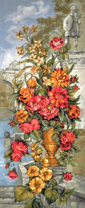 Гобеленовая картина "Аромат цветов пр." без рамы (панно). Размер гобелена 50х115 см.
