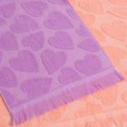 Махровое полотенце "Сердечки", размер 50х90